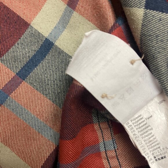 fjallraven FJÄLLGLIM Shirt Mens Large Slim Fit Autumn Leaf Plaid Flannel - Picture 6 of 8